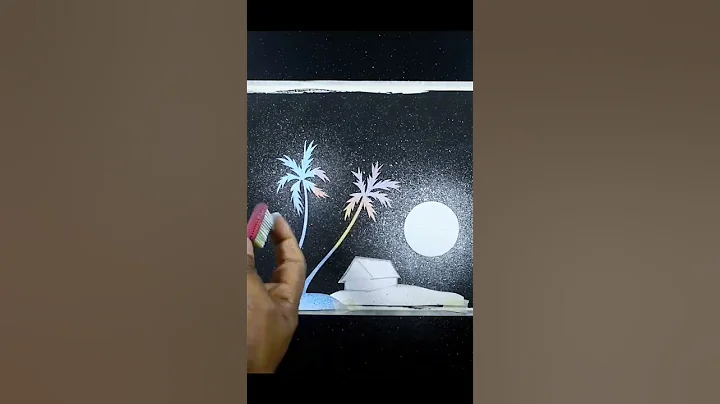 Spray painting using toothbrush #shorts