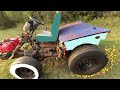 Homemade Tractor Built from Junk, Build pt.1 - axle, frame, 4 bolt to 8 bolt adapters