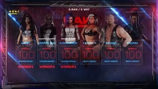 WWE 2K18 3v3 divas intergender tag match  Corrupt skull,Amber and Alice  Vs Kharma ,Austin, Cassidy screenshot 1