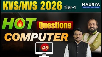 KVS NVS 2025 Tier 1 Exam l Computer  #9 l Most Important Question l #kvs #computer #pyq #tricks
