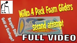 Bargain Store Gold or Garbage Wilko 4 Pack Foam Gliders second attempt FULL VIDEO