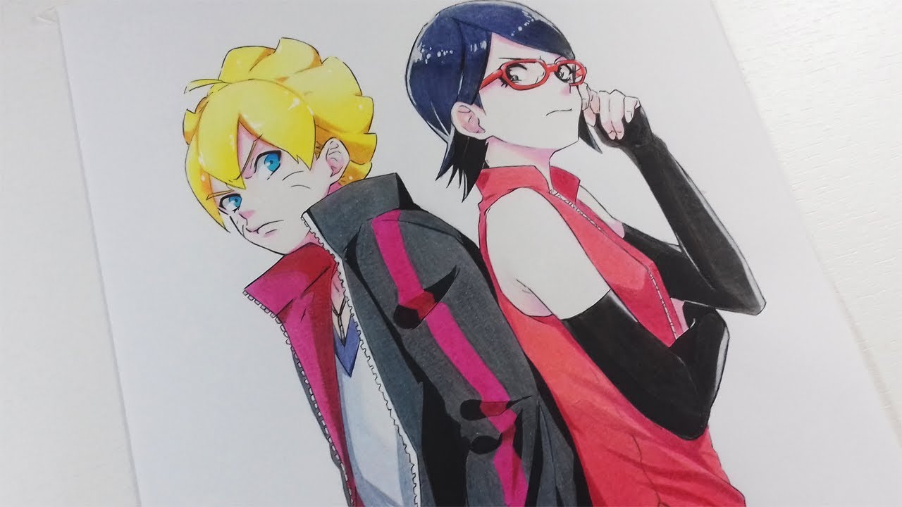 Drawing Boruto e Sarada 