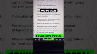 Big Update!! Don't Miss Out! JNU PG Counseling Starts Now #jnu #pgadmissions