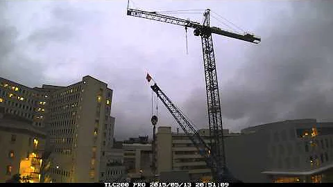 Construction crane goes up for Joseph & Rosalie Se...