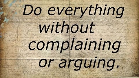 Do Everything Without Complaining: Video Devotional By Dr. Rick Mandl