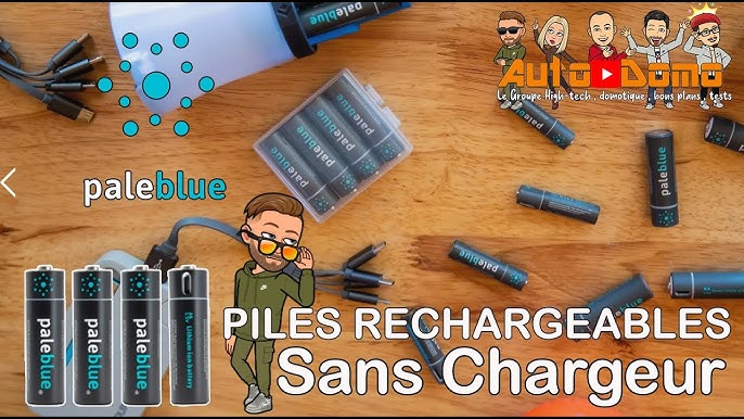 Piles Pale Blue rechargeables sans chargeur , nouvelle Version usb-c 