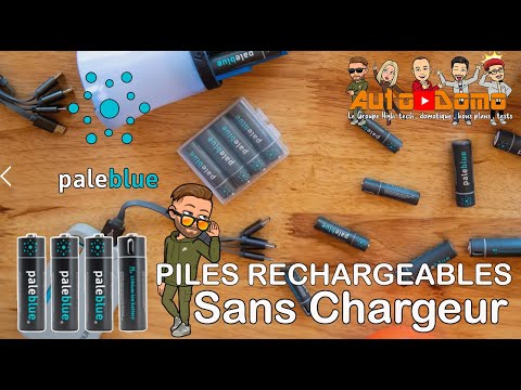 Piles Pale Blue rechargeables sans chargeur , la Nouvelle génération au lithium-ion