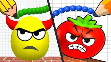 DRAW TO SMASH: LOGIC PUZZLE vs DRAW TO SMASH: FUNNY PUZZLE - Satisfying Double Gameplay Android ios