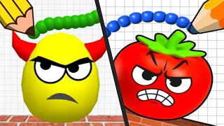 DRAW TO SMASH: LOGIC PUZZLE vs DRAW TO SMASH: FUNNY PUZZLE  Satisfying Double Gameplay Android ios