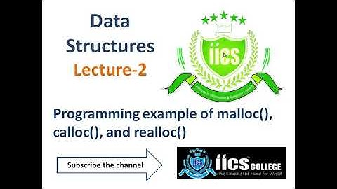 Data Structures | Programming  Example of malloc, calloc, & realloc | By Riyaz Sir | IICS COLLEGE