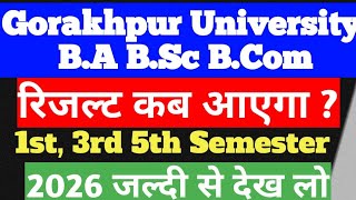 DDU University Result 2026 ba bsc 1st 3rd 5th semester result Kab Ayega Gorakhpur University 2026