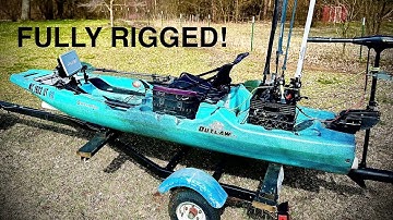 In-Depth Overview! Motorized Perception Outlaw Fishing Kayak with Foot Control Steering DIY Build