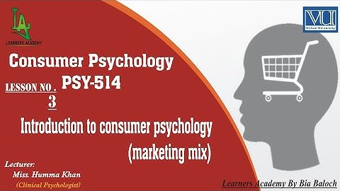 Consumer Psychology (PSY514)VU Urdu | Lecture No.03 | Learners Academy By Bia Baloch