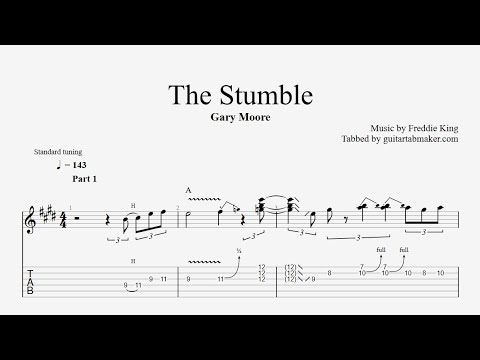 Gary Moore - The Stumble TAB - blues solo tab - PDF - Guitar Pro