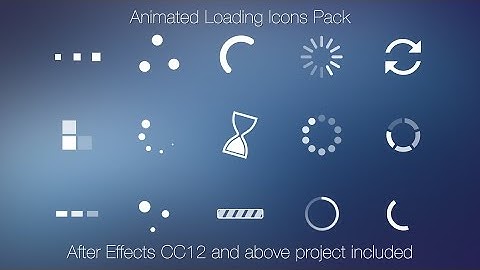Animated Loading Icons - Motion Graphics (MOV with Alpha)