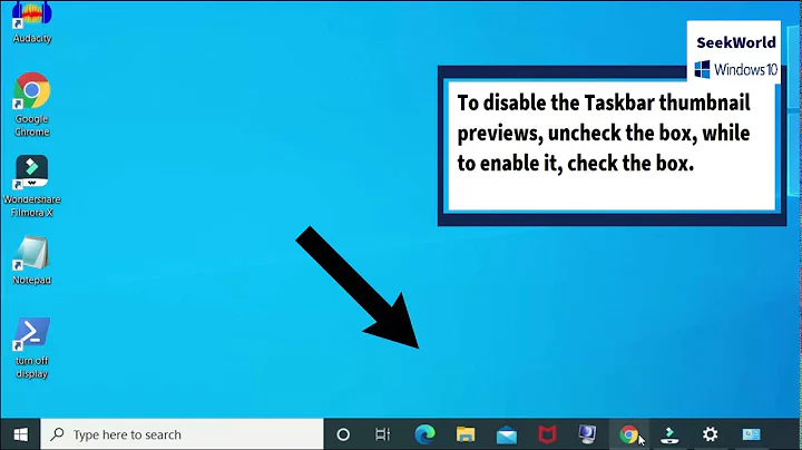 Enable or disable Taskbar Thumbnail Preview in Windows 10