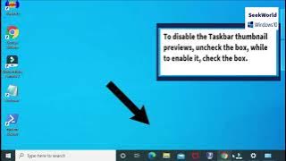 Enable or disable Taskbar Thumbnail Preview in Windows 10