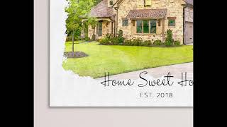 Watercolor House Portrait Watercolor House Portrait