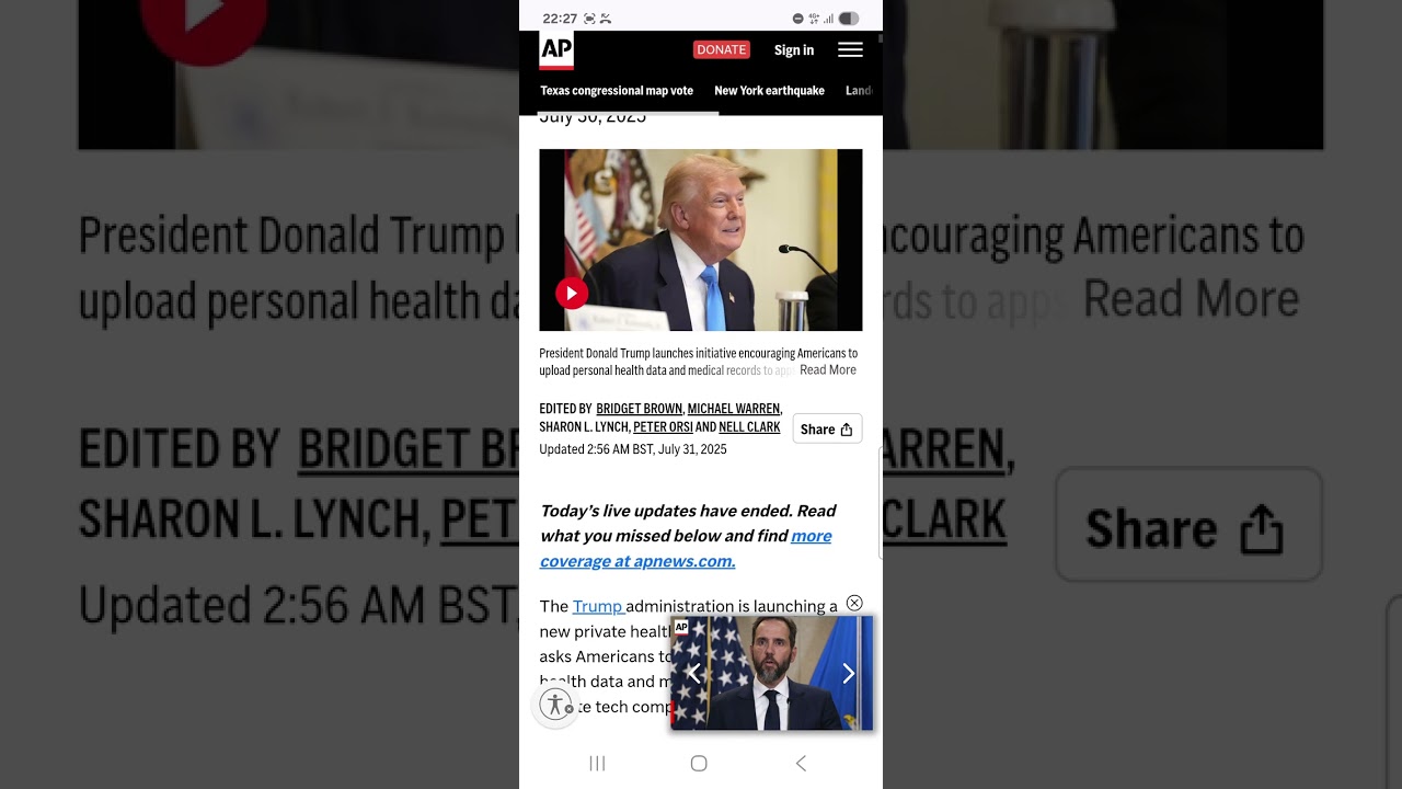 Trump administration launches new private health tracking system