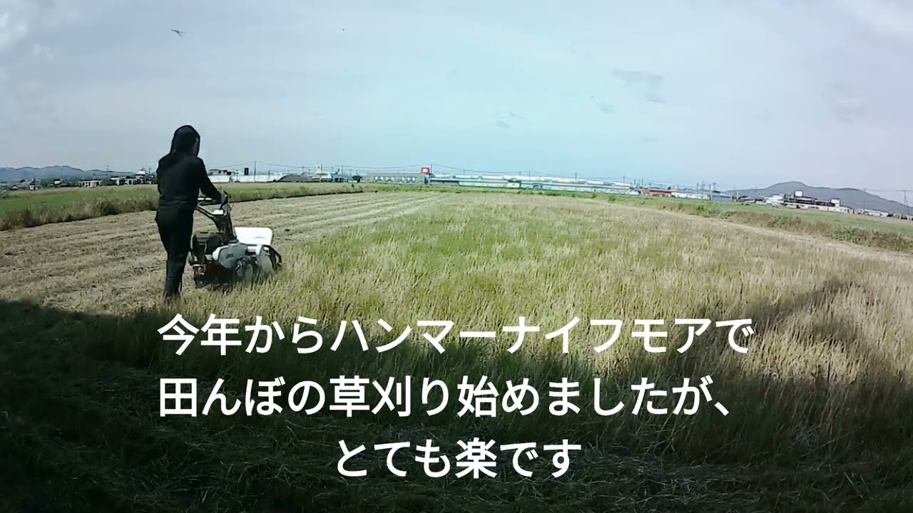 田んぼの草刈り、ここの2反田んぼでやっと終わり - YouTube