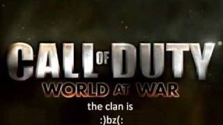 call of duty world at war clan vid and friend code exchange
