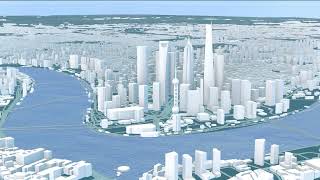 3D White-Model Cityscape Location Analysis & GIS Spatial Callout Showcase