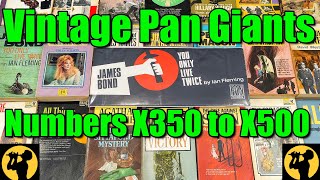 Vintage Pan Books - Pan Giants - Vintage Paperbacks - Numbers X350 To X500 - Pan Show Cards!