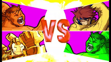 Marvel vs Capcom 1 ( Arcade ) - Orange Hulk / Gold War Machine Playthrough ( Mar 27, 2019 )