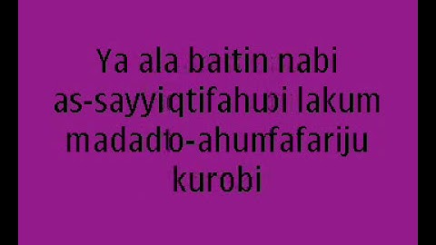 lirik Habib syech - ya ala baitin nabi