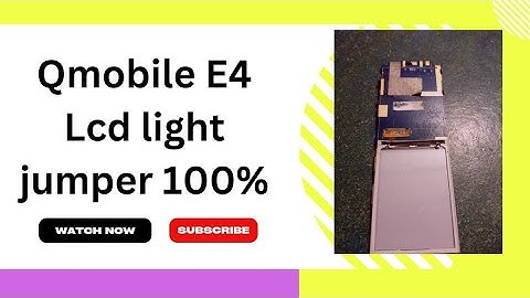 How to Qmobile E4 Lcd light jumper 100%