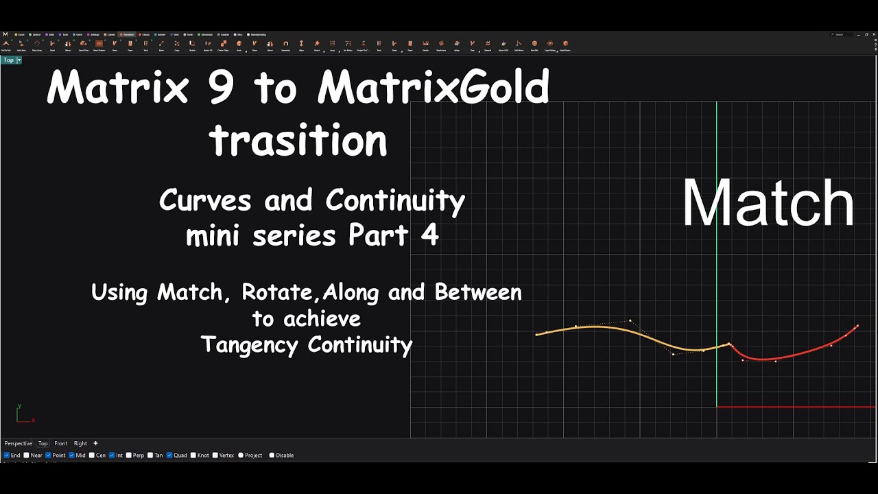 MatrixGold, Matrix, Rhino Curves and Continuity Part 4 - YouTube