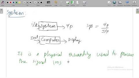 1.1  Signals System  Basics and Conversion of Analog to Digital Signal