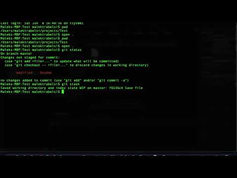 Simple Use Of Git Stash Command