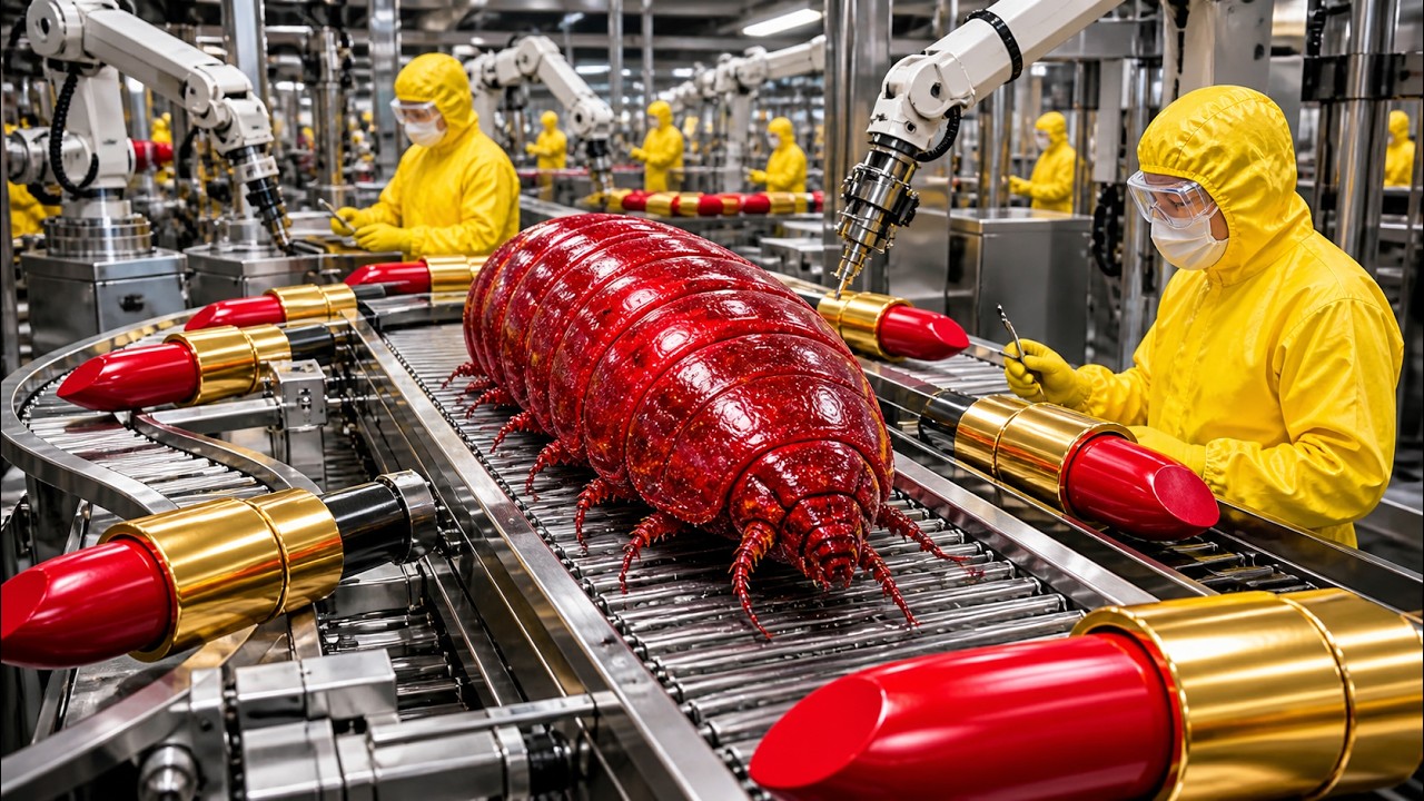 How Lipstick Is Made From Insects Inside a Modern Factory - YouTube