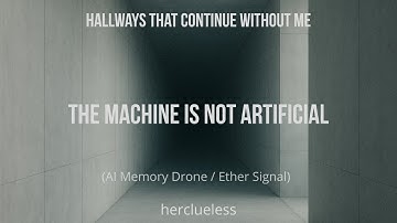 the machine is not artificial (the repetition is) | herclueless (AI Memory Drone / Ether Signal)