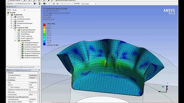 Ansys Workbench simulation Deep drawing example 2