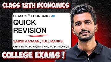 Class 12 Economics Chapter 1 Full Explanation | Micro & Macro IMP Answers | Maharashtra Board 2025