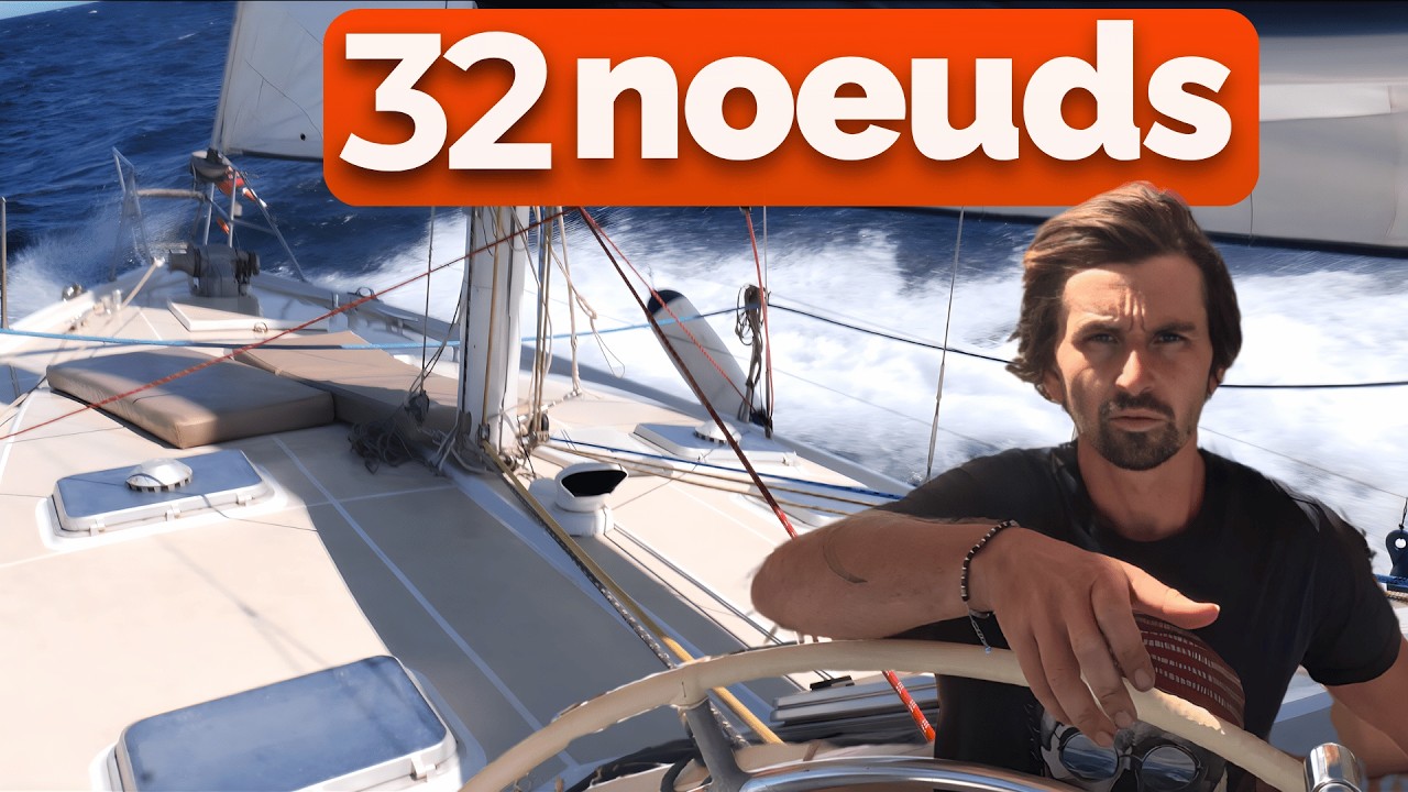 Notre voilier mis à l’épreuve : 32 nœuds de vent ! ( voilier Coraille II  )