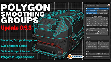 Polygon Smoothing Groups. Update 0.9.3  Blender Addon #Blender #smooth