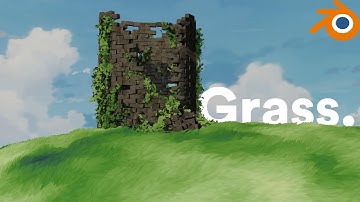 Ghibli style grass with Blender
