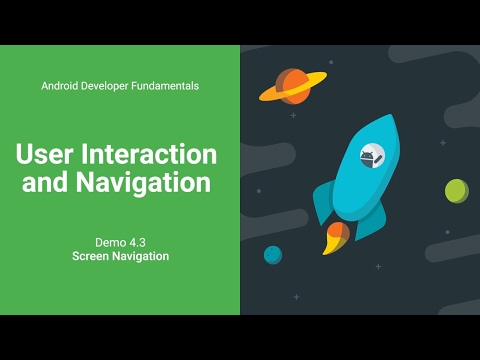 Screen Navigation DEMO (Android Development Fundamentals, Unit 2: Lesson 4.3)
