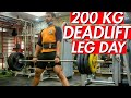 200 kg sumo deadlift  my legs workout  body transformation
