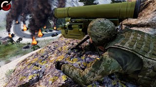 RUSSIAN CONVOY DESTROYED IN AMBUSH! Ukrainian Troops in Action | ArmA 3 Gameplay