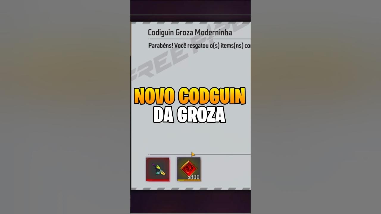 VAZOU! RESGATE GRÁTIS CODIGUIN GROZA EVOLUTIVA! COMO RESGATAR NOVO