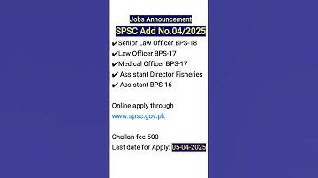SPSC jobs 2025 | Sindh Public Service Commission jobs #spsc #spscjobs #govtjobs
