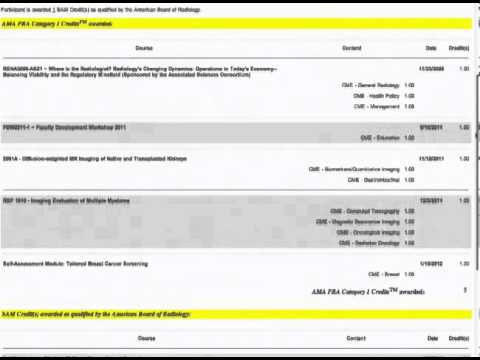 RSNA CME Repository Tutorial