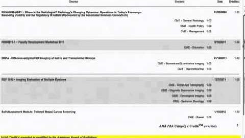 RSNA CME Repository Tutorial