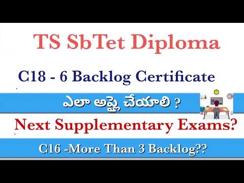 Ts SbTet Diploma C18 6 Backlog Certificate| Ts SbTet Diploma C16 3 Backlog Certificate