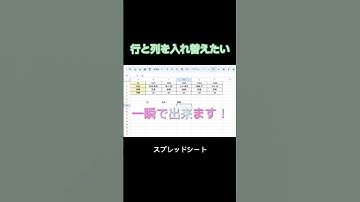 行と列の入れ替え　#事務 #googlesheets #spreadsheet #excel #エクセル #スプレッドシート #関数 #在宅ワーク #リモートワーク
