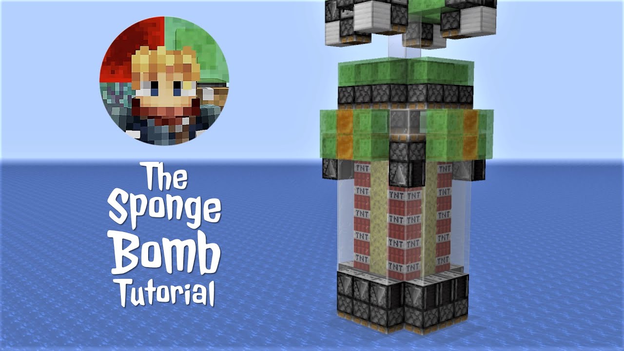 Minecraft SpongeBomb Tutorial Water Based Nuke for Java Edition 1.15